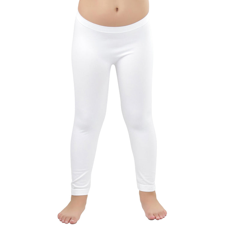 Girls' Nylon-Spandex Blend Full Length Leggings