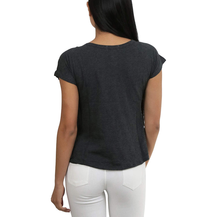 Women's Sheer Asymmetric Scoopneck T-Shirt