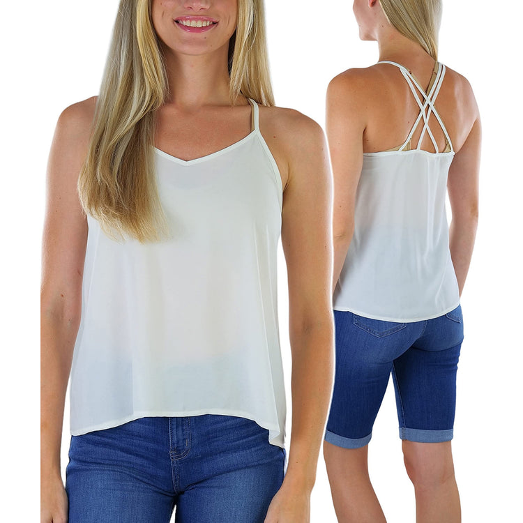 Women's Strappy Back V-Neck Camisole Top