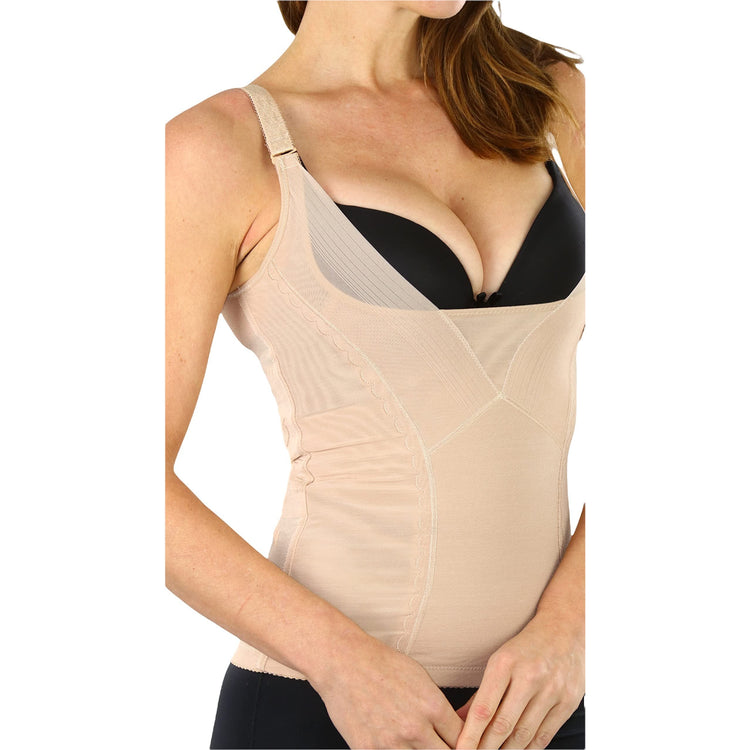 Women's Open Bust V-Front Shapewear Top