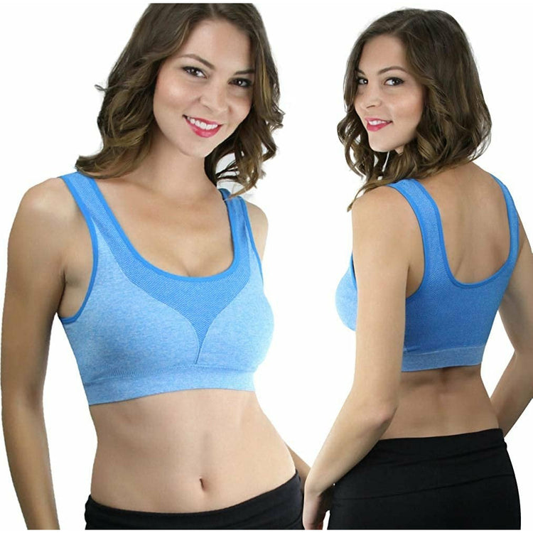 ToBeInStyle Women's Pack of 6 Padded Scoop Neck Lounging Bras