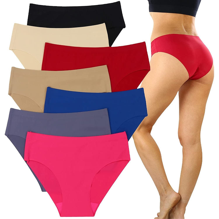 ToBeInStyle Women’s Pack of 6 Comfortable No Panty Line Laser Cut Boyshorts