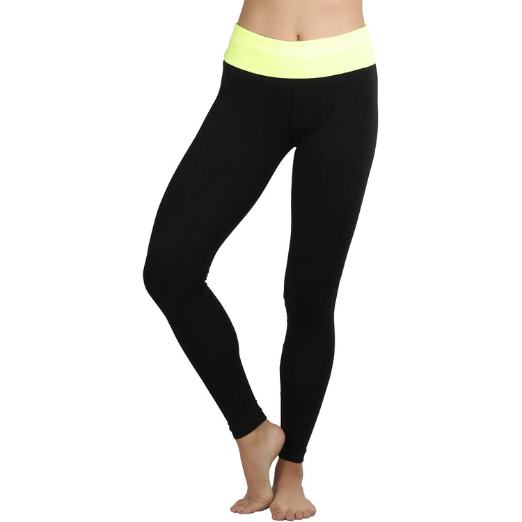 Women's Active Skinny Pants with Fold-Over Waistband