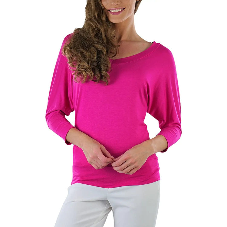 ToBeInStyle Women’s Comfortable Relaxed Fit V-Neck Tapered Blouse Top