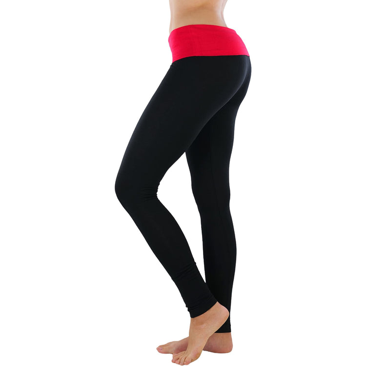 Women's Active Skinny Pants with Fold-Over Waistband