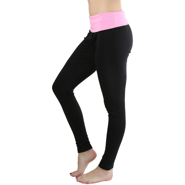 Women's Active Skinny Pants with Fold-Over Waistband