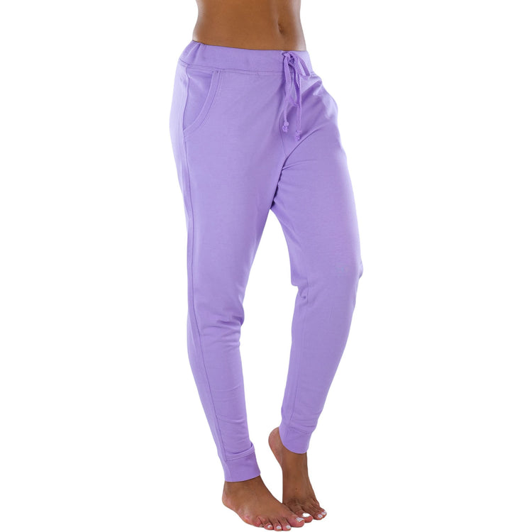 Women's Solid Print French Terry Jogger Pants