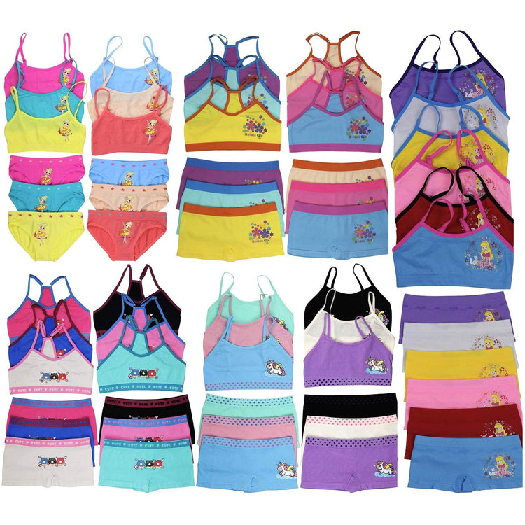 Girls' Pack of 6 Mystery Racerback or Cami Top and Bottom Sets (12 Pieces)