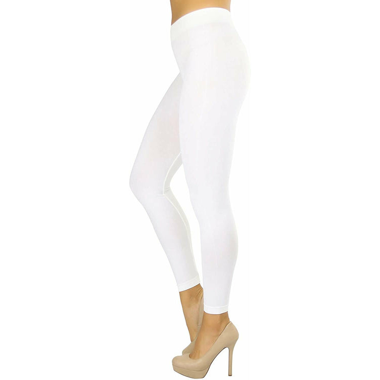 ToBeInStyle Women’s Footless Classic Seamless Style Elastic Microfiber Lightweight Stretch Leggings