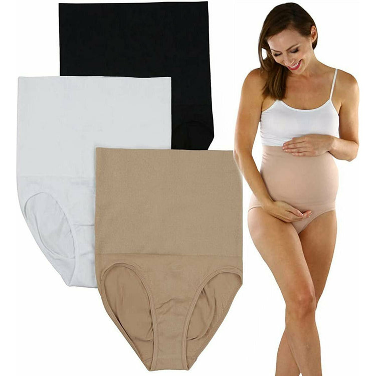ToBeInStyle Women's High Waisted Over The Bump Maternity Underwear Briefs