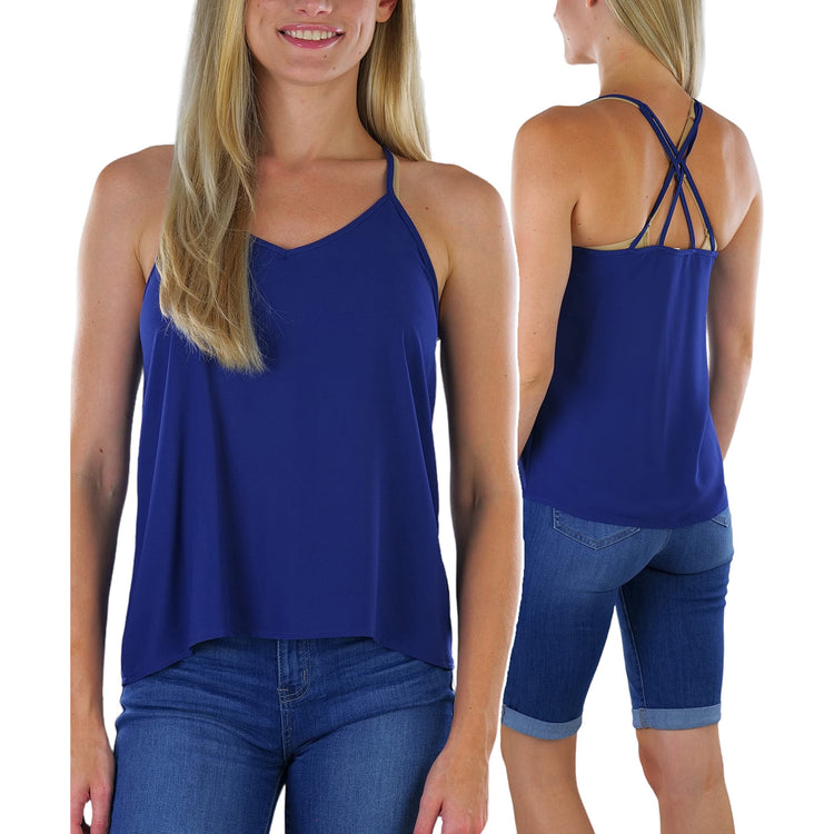 Women's Strappy Back V-Neck Camisole Top