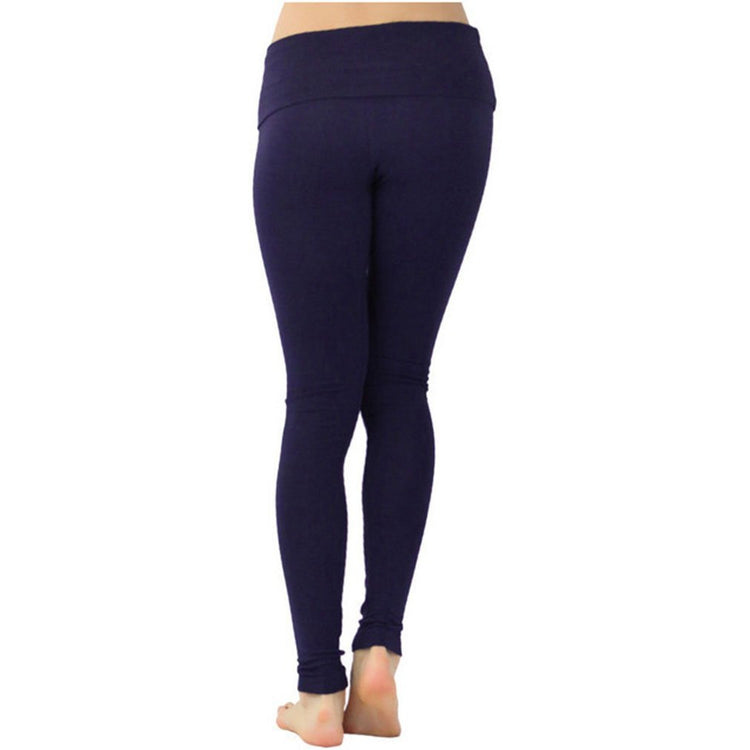 Women's Skinny Fit Foldover Waist Yoga Pants