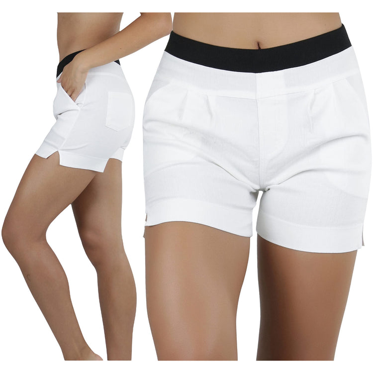Women's Cotton-Blend Stretch Shorts