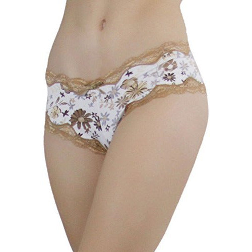 Women's Pack of 4 Floral Pattern Brief Panties