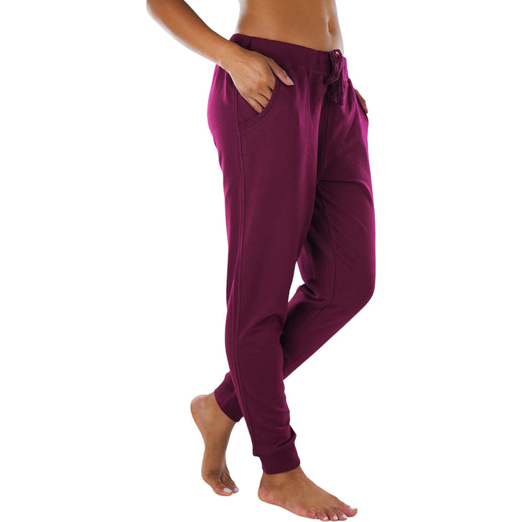 Women's Solid Print French Terry Jogger Pants