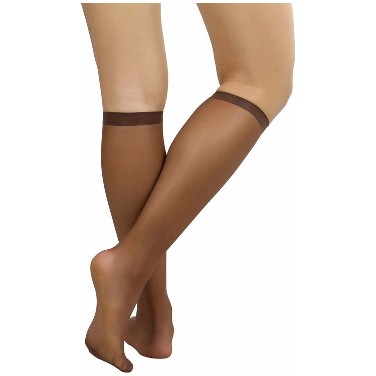 Womens Pack of 6 Essential Muted Color Knee High Stockings