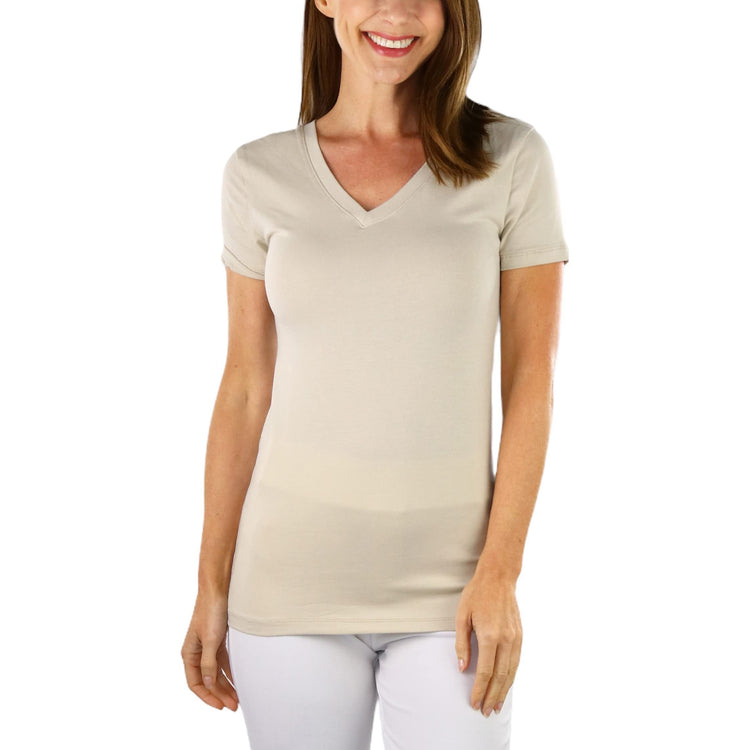 Women’s Beautiful Wardrobe Classic Short Sleeve V-Neck T-Shirt