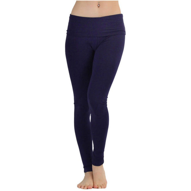 Women's Skinny Fit Foldover Waist Yoga Pants