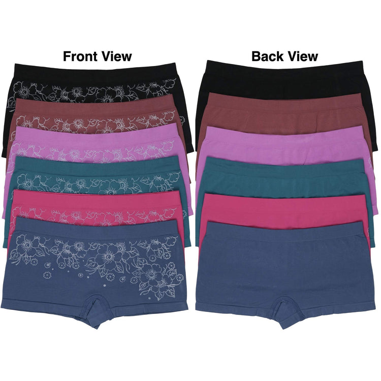 Women's Pack of 6 One Size Boyshorts Panties