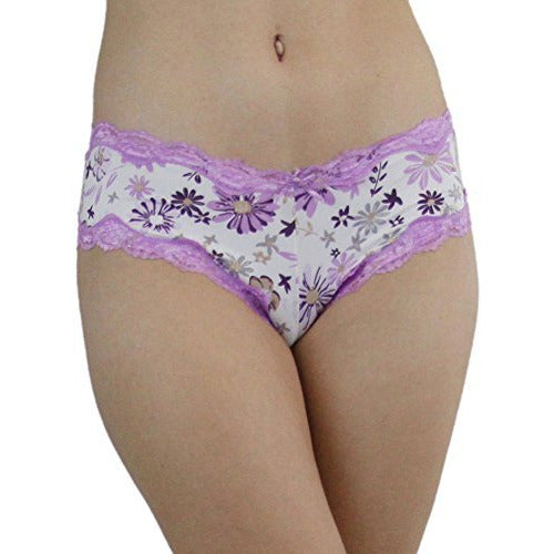 Women's Pack of 4 Floral Pattern Brief Panties