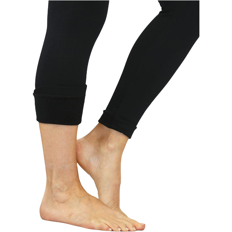 Women's High Waist Fleece Lined Ankle Length Leggings