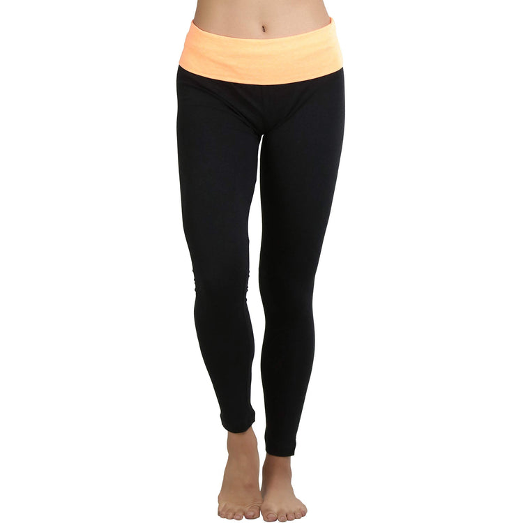 Women's Active Skinny Pants with Fold-Over Waistband