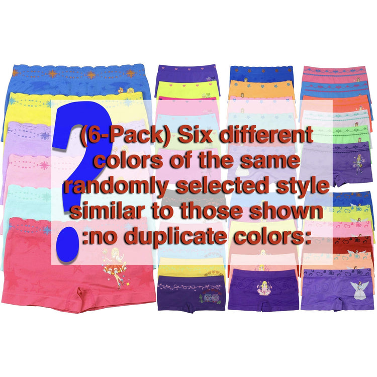 Girls' Pack of 6 Mystery Seamless Underwear Bottoms